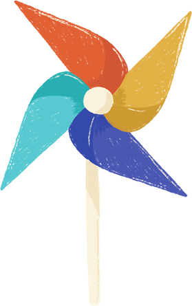 Hand-drawn Kids Pinwheel